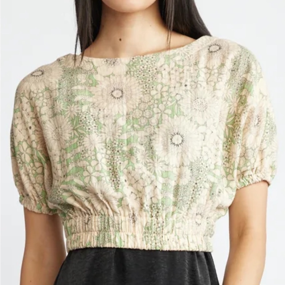 Self Contast Meredith crop top NWT small NWT daisy print